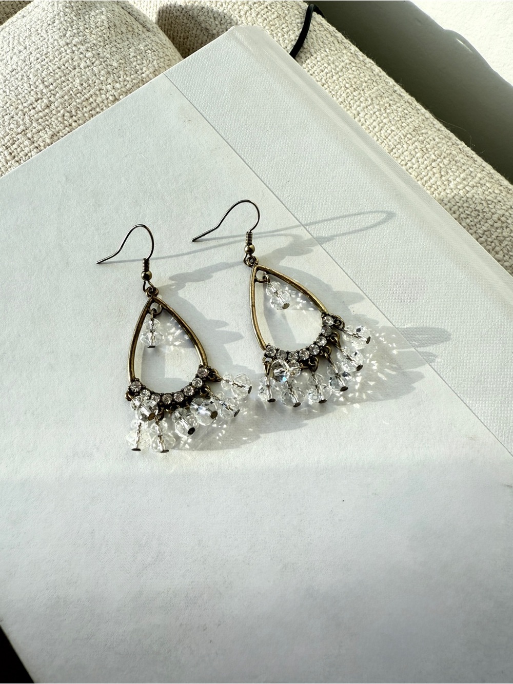 Vintage 00s Gemstone Dangle Earrings (3 pairs) - Picture 7 of 7